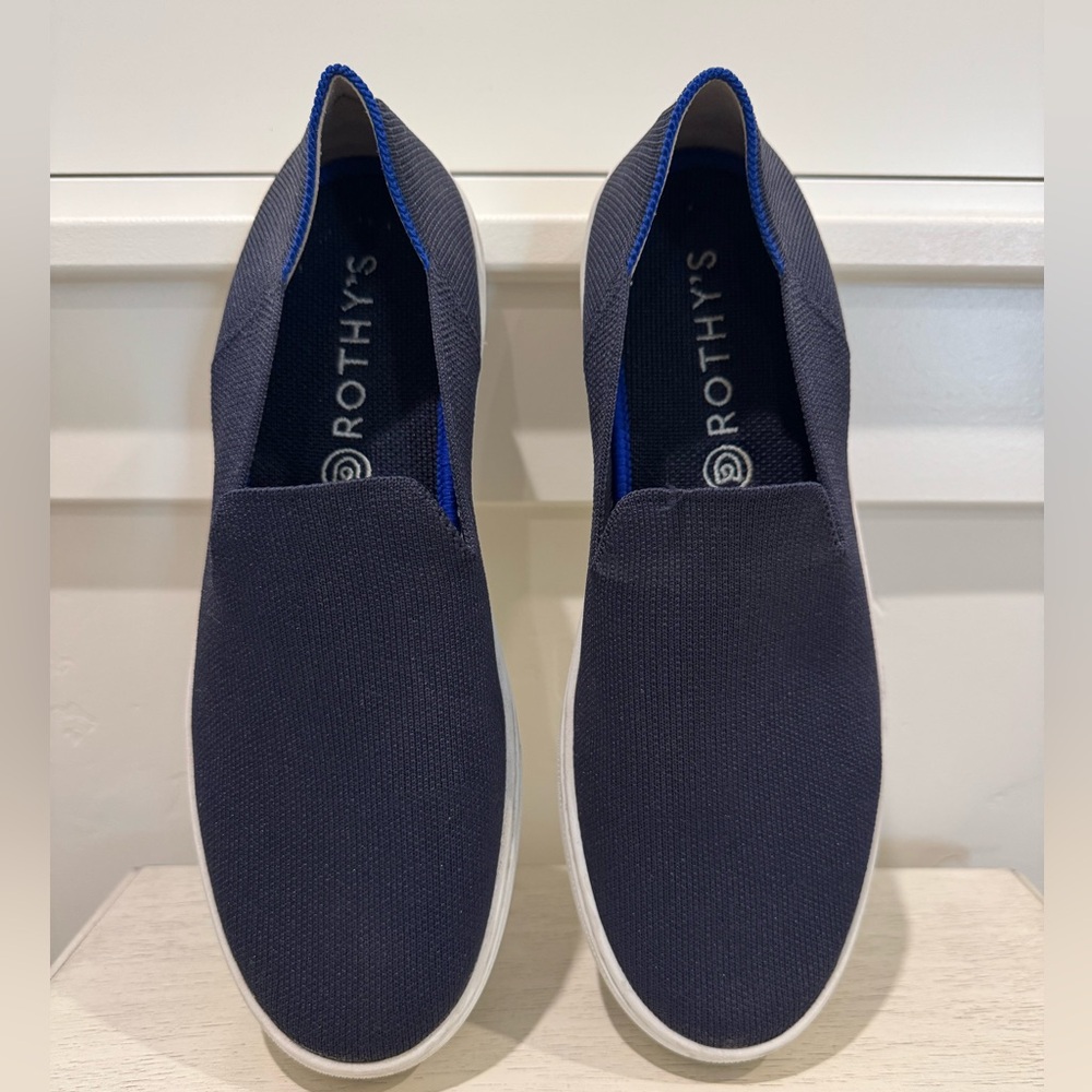 Rothy’s Original Slip On Sneaker size 9 Navy Blue
